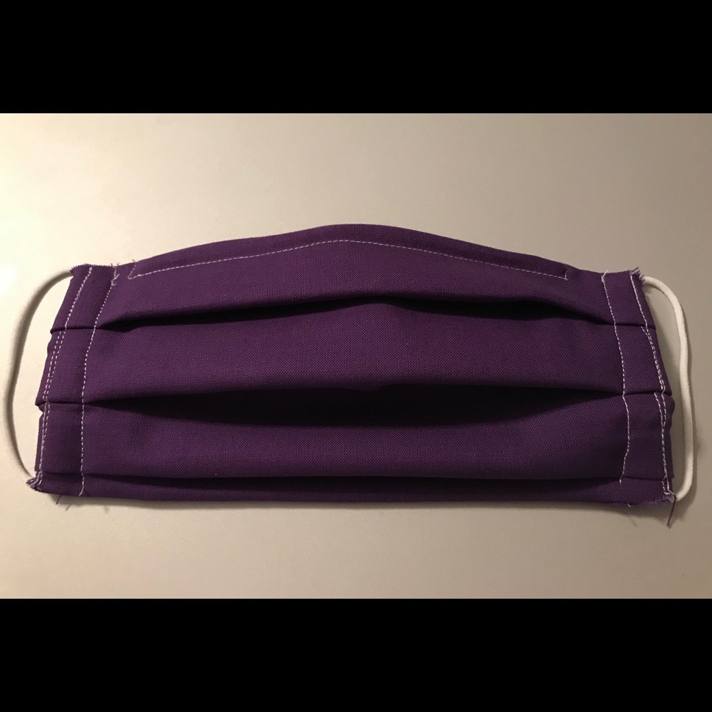 Purple handcrafted face mask